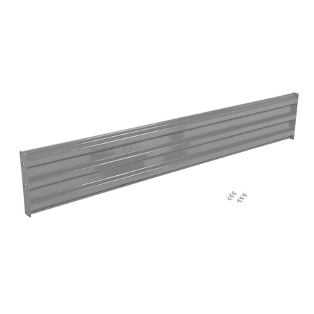 Vestil Bolt-On Style Guard Rail 8 Ft Gray Semi Gloss GR-F3R-BO-8-GYSG